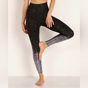 NWT Beyond Yoga Alloy Ombre High Waisted Midi Legging Iridescent Speckle Size M